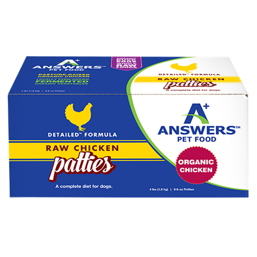 Answers Pet Food Detailed Chicken Formula for Dogs - Patties (4 lb)