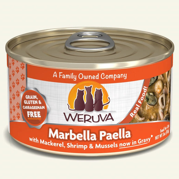 Weruva Marbella Paella with Mackerel, Shrimp & Mussels in Gravy Cat Food (3 oz - Single Can)