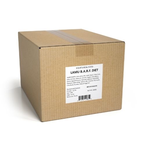 Steve's Real Food Frozen Raw Lamu Diet for Dogs and Cats (20 Lb Box)