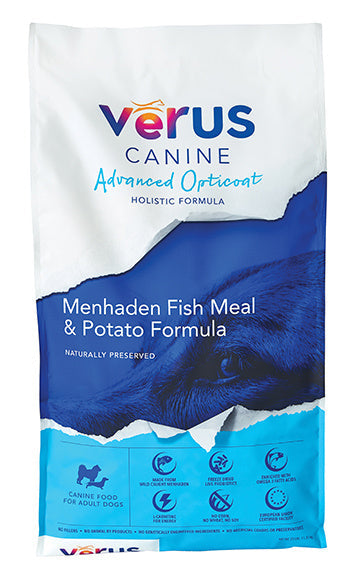 VēRUS Advanced Opticoat Menhaden Fish Meal and Potato Holistic Formula (25 Lb.)