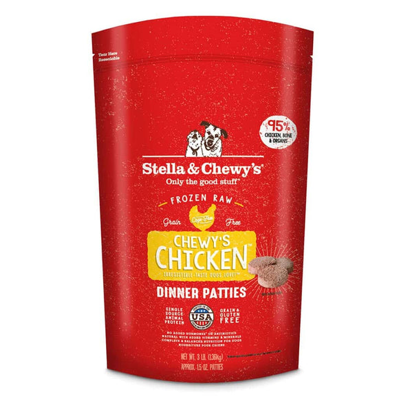 Stella & Chewy's Chewy’s Chicken Frozen Raw Patties Dog Food (6-lb)