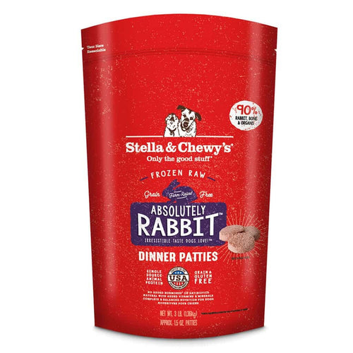 Stella & Chewy's Absolutely Rabbit Frozen Raw Patties Dog Food (6-lb)