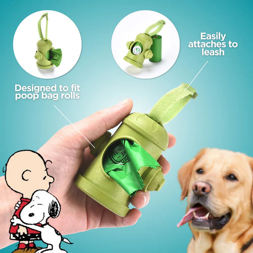 The Original Poop Bags Hydrant Dispenser + Leash Roll Poop Bags (Green)