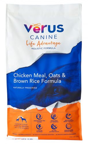 VēRUS Life Advantage Chicken Meal, Oats and Brown Rice Holistic Formula (4 Lb.)