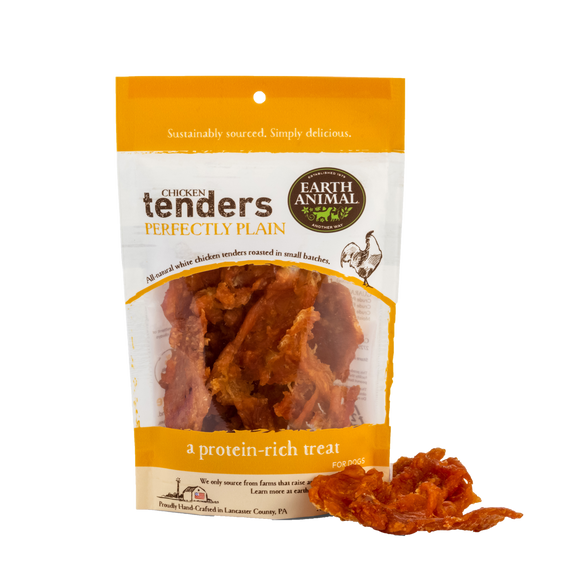 Earth Animal Perfectly Plain Chicken Tenders For Dogs (4 oz)