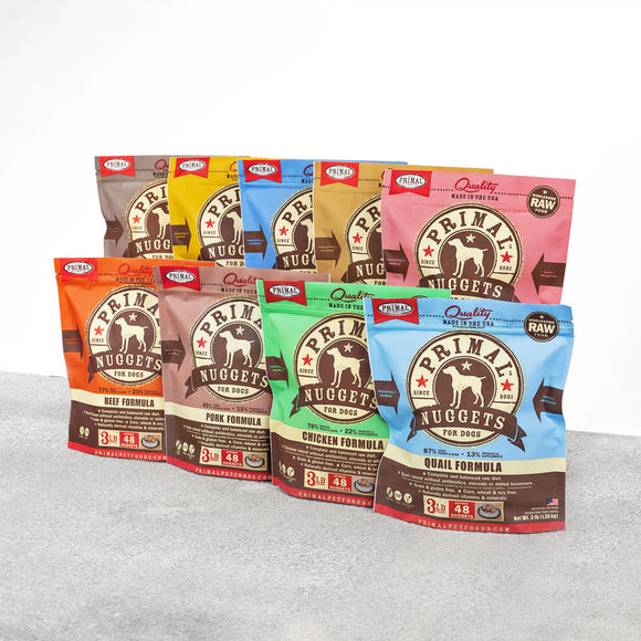 Primal Pet Foods Canine Raw Frozen Nuggets (Duck 3 Lb)