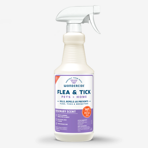Wondercide Rosemary Flea & Tick Spray for Pets + Home with Natural Essential Oils (4 oz)