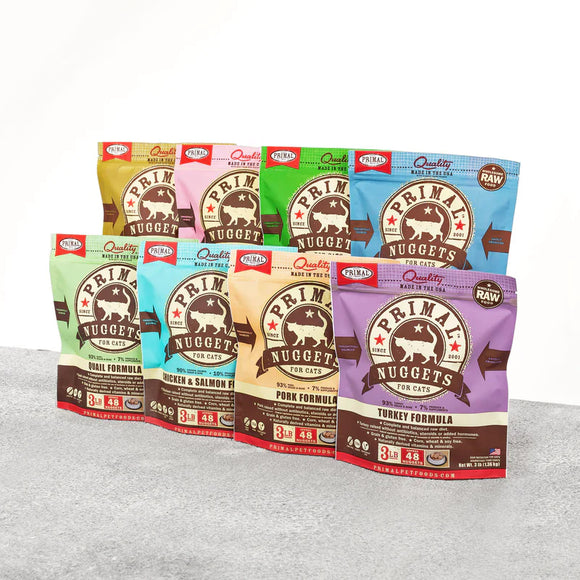Primal Pet Foods Feline Raw Frozen Nuggets (Pork 3 Lb)