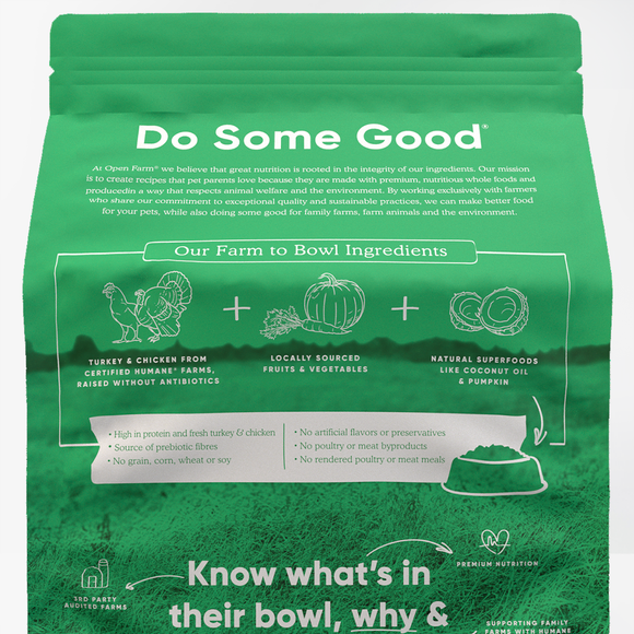 Open Farm Homestead Turkey & Chicken Grain-Free Dry Dog Food (4-lbs)