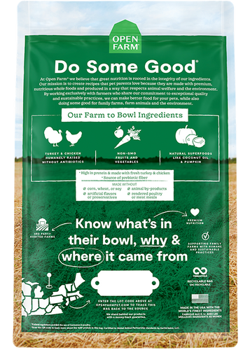 Open Farm Homestead Turkey & Chicken Grain-Free Dry Dog Food (4-lbs)