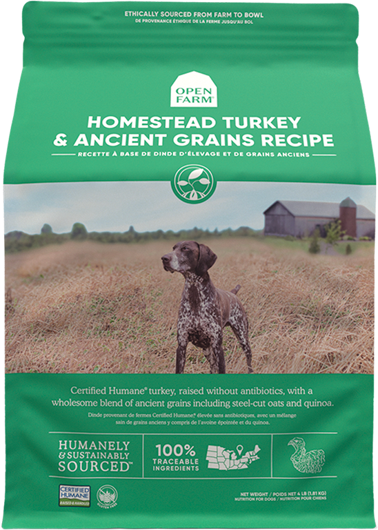 Open Farm Homestead Turkey & Ancient Grains Dry Dog Food (4-lbs)