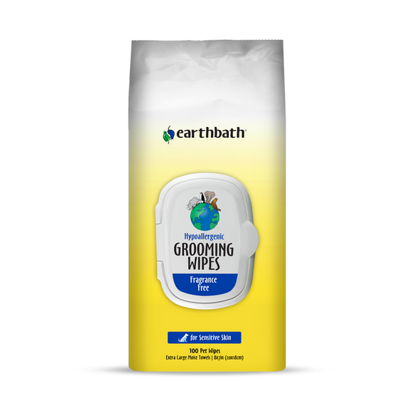 Earthbath Hypoallergenic Grooming Wipes (100 ct)