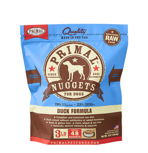 Primal Pet Foods Canine Raw Frozen Nuggets (Duck 3 Lb)