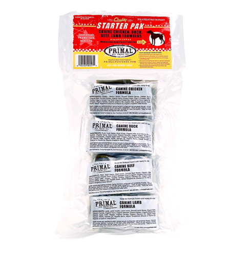 Primal Raw Frozen Formula Canine Starter Pak (12 oz)