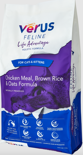 VēRUS Feline Life Advantage Chicken Meal, Brown Rice & Oats Formula (4-lb)