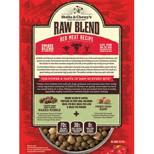 Stella & Chewy's Raw Blend Kibble Red Meat Dog Food (22-lb)