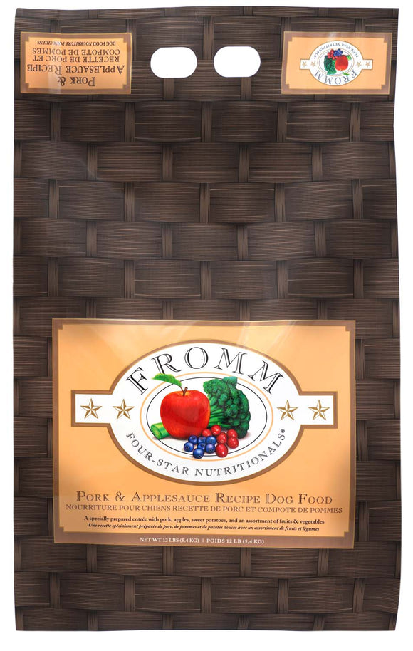Fromm Four-Star Pork & Applesauce Formula Dog Food (12 lbs)