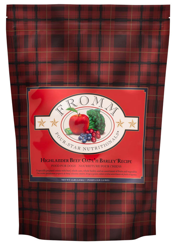 Fromm Four-Star Highlander Beef, Oats, 'n Barley® Recipe Dog Food (4 lbs)