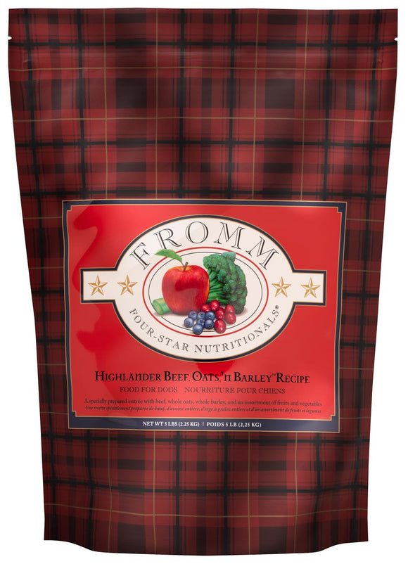 Fromm Four-Star Highlander Beef, Oats, 'n Barley® Recipe Dog Food (5 lbs)