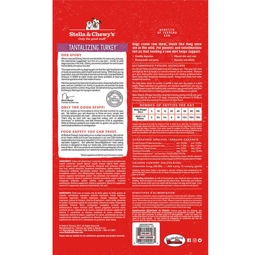 Stella & Chewy's Tantalizing Turkey Patties Dog Food (6-lb)