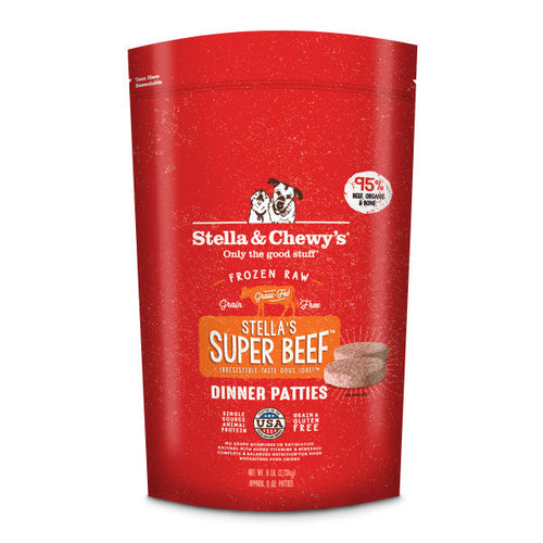 Stella & Chewy's Stella's Super Beef Grain Free Dinner Patties Frozen Raw Dog Food (3-lb)