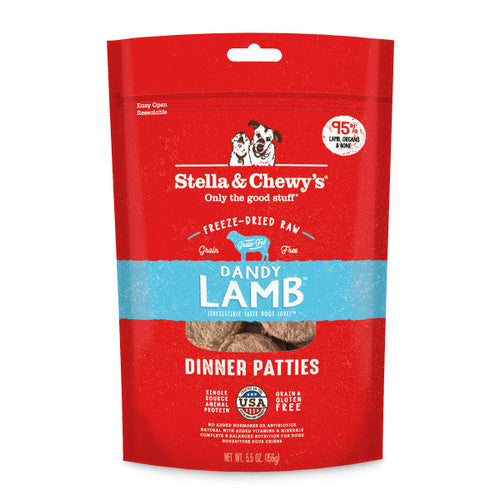Stella & Chewy's Freeze-Dried Raw Dinner Patties for Dogs - Dandy Lamb Recipe (5.5-oz)