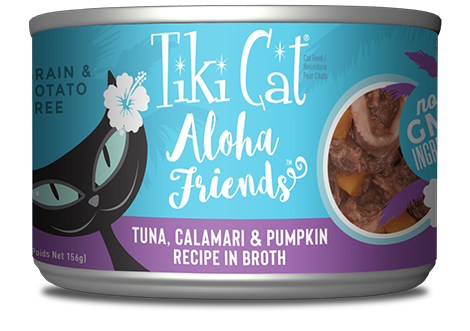 Tiki Cat Aloha Friends Grain Free Tuna with Calamari and Pumpkin Cat Food (5.5 oz, case of 8 cans)