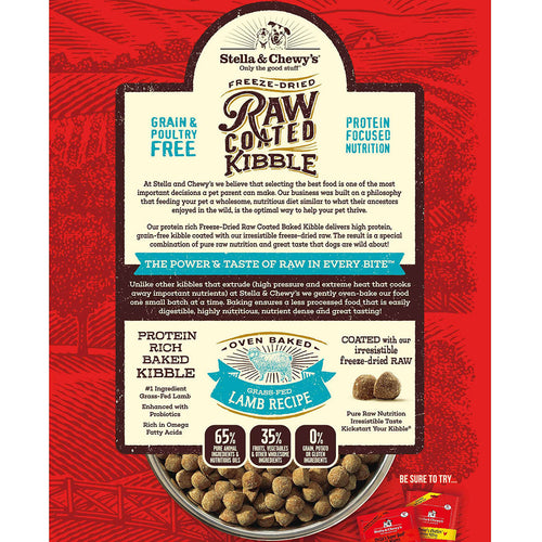 Stella & Chewy's Raw Coated Kibble Grass Fed Lamb Recipe Dry Dog Food (3.5-lb)